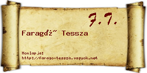 Faragó Tessza névjegykártya